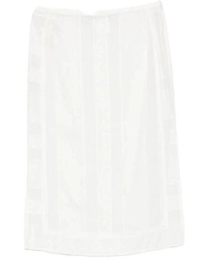Low Classic Rokken ,Wit ,Midi Rok