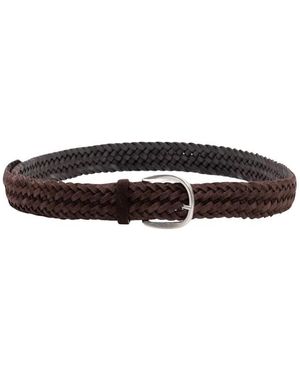 Orciani Geflochtener Wildleder-Gürtel Plot 3,5 Cm - Braun