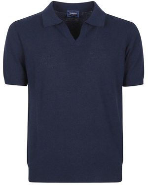 Drumohr Short Sleeve Jhonny Polo - Blauw