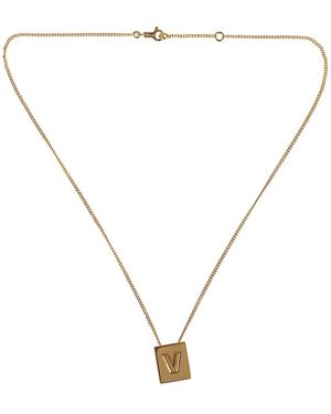 Celine Accessoires ,Geel ,Alphabet V Necklace - Metallic