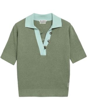 JW Anderson Truien & Vesten ,Groen ,Katoen Gebreide Poloshirt