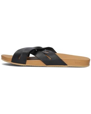 Reef Lente Bloom Kussen Slippers - Zwart