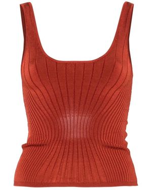 Mugler Sleeveless Tops - Rosso