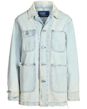 Polo Ralph Lauren Jassen ,Blauw ,Denim Motta Wash Workwear Denim Jacket