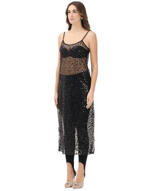 ViCOLO Sequin Midi Dress - Zwart