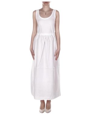 Alpha Studio Maxi-Jurk Met Twee Zakken - Wit