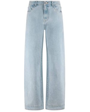 Nukus Abby Pants Denim Strass - Blau