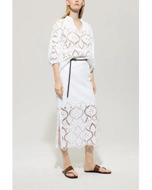 Luisa Cerano Midi Skirts - Blanco