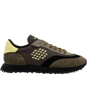 Be Positive Schoenen ,Groen ,Leer Starter Sneaker - Zwart