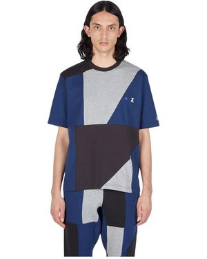 Champion Contrast Panel T-Shirt - Blauw