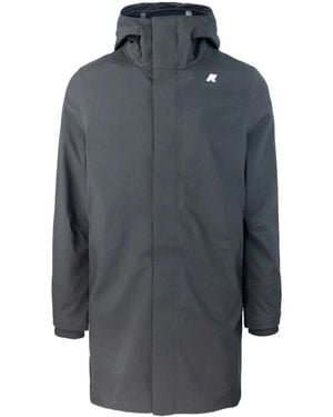 K-Way Jassen ,Zwart ,Leer Thomas Bonded Parka - Grijs