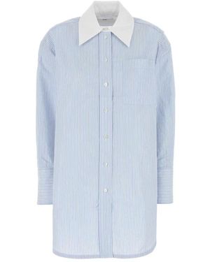 Co. Bestickte oversize popeline hemd - Blau