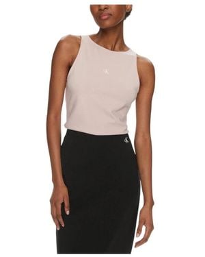 Calvin Klein Sleeveless Tops - Black