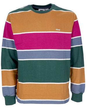 Obey Long Sleeve T-Shirts - Pink