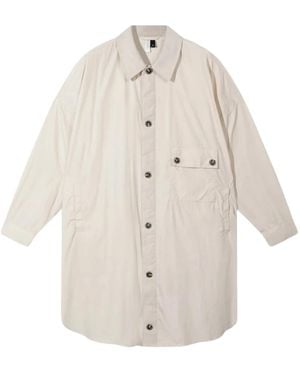 10Days Oversized Nylon Hemdjacke - Weiß