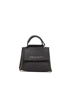 Orciani Mini Sveva Soft Leder Taschenanhänger - Schwarz