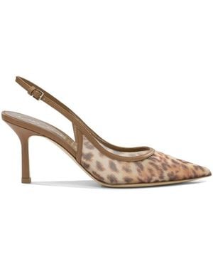 Ninalilou Mesh Slingback-Pumps Mit Spitzem Zehenbereich - Mettallic