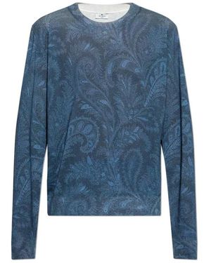 Etro Round-Neck Knitwear - Azul