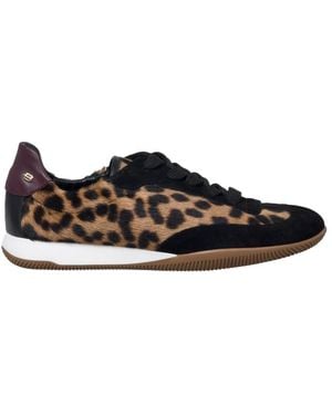 Baldinini Sneaker Mit Kalbsleder-Haar-Print - Schwarz