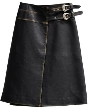 NAMACHEKO Leather Skirts - Negro