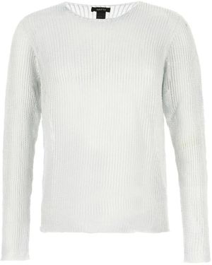 Avant Toi Round-Neck Knitwear - White