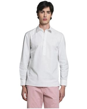 Impure Overhemden ,Wit ,Katoen Camicia Polo Pop-Over - Grijs
