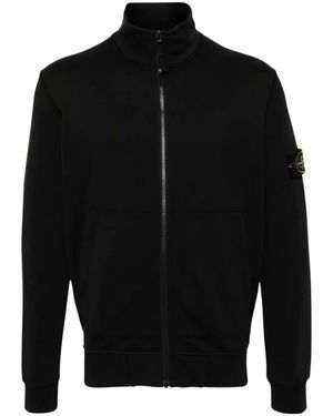 Stone Island Regular-Fit Track Jacket Met Zakken - Zwart