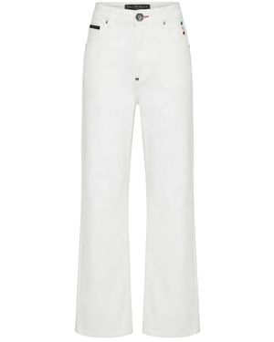 Philipp Plein Straight Jeans - Blanco