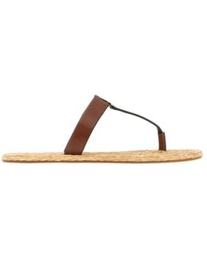 Saint Laurent Flip Flops - Brown