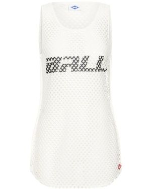 Ball Tops ,Wit ,Polyester Mesh Tanktop Met Print
