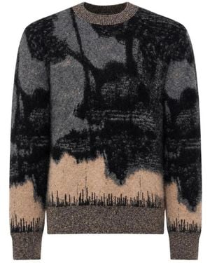 Laneus Round-Neck Knitwear - Nero
