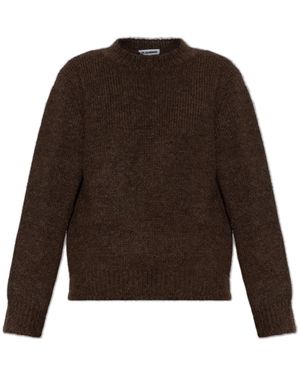 Jil Sander Wollpullover Mit Rundhalsausschnitt - Braun