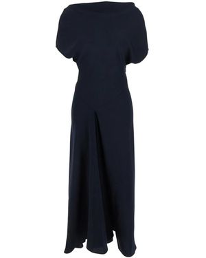 Plain Units Midi Dresses - Blu