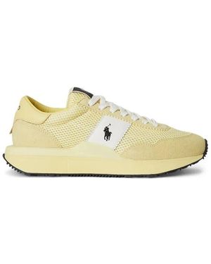 Polo Ralph Lauren Schoenen ,Geel ,Leer Train 89 Pp - Metallic
