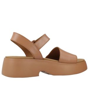 Camper Stijlvolle Platte Sandalen Voor Vrouwen - Bruin
