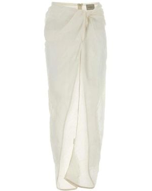 LeKasha Rokken ,Wit ,Linnen Qaraya Linen Rok