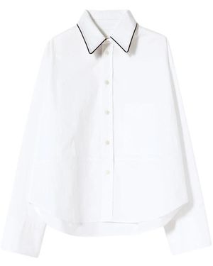 Plan C Overhemden ,Wit ,Boxy Shirt