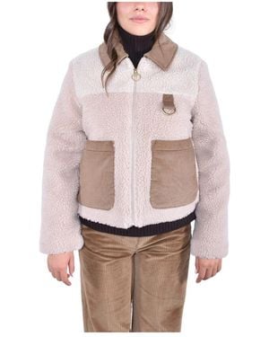 Barbour Jassen ,Polyester Malena Fleece Jacket - Naturel