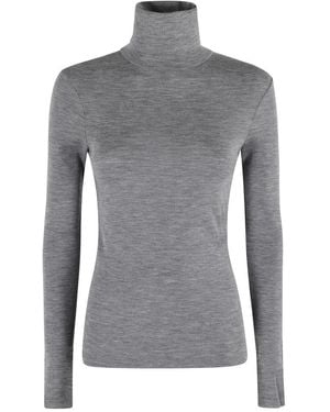 Rohe Grauer Merino-Turtleneck-Pullover