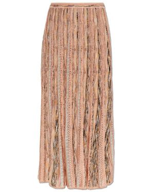 Ulla Johnson Rokken ,Veelkleurig ,Polyester Clio Knit Midi Rok - Bruin
