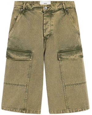 Ami Paris Denim Shorts - Green