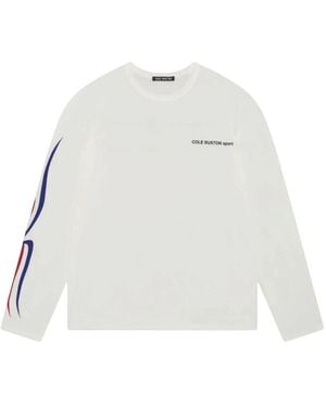Cole Buxton Sport T-Shirt Met Lange Mouwen - Wit