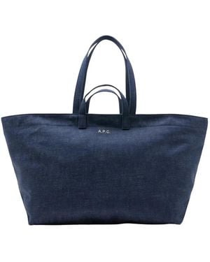 A.P.C. Tassen ,Blauw ,Le Drummer Toile