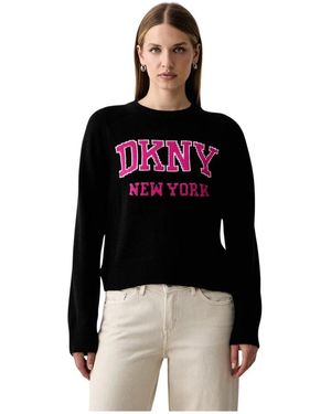 DKNY Round-Neck Knitwear - Nero