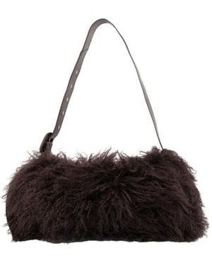 Ami Paris Tassen ,Bruin ,Leer Etienne Small Crossbody Tas - Zwart