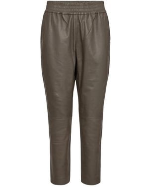 co'couture Leather Trousers - Gris