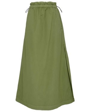 Woolrich Midi Katoenen Rok - Groen