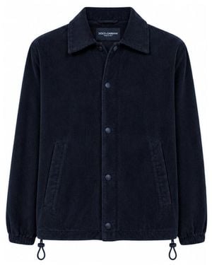 Dolce & Gabbana Jassen ,Blauw ,Corduroy Jas