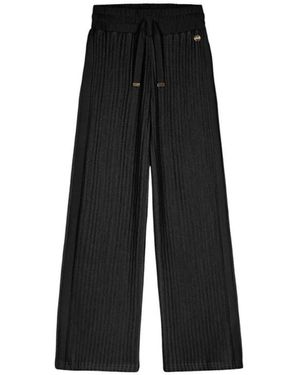 Colmar Broeken ,Zwart ,Zwarte Cable-Knit Palazzo Broek