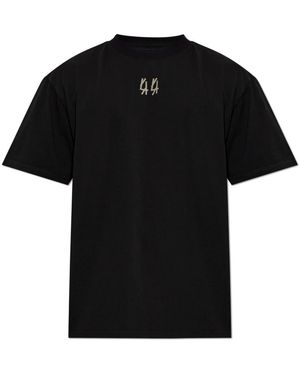 44 Label Group Tops ,Zwart ,Katoen T-Shirt Met Print